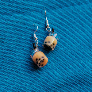 Milk Tea Boba Cup Earrings