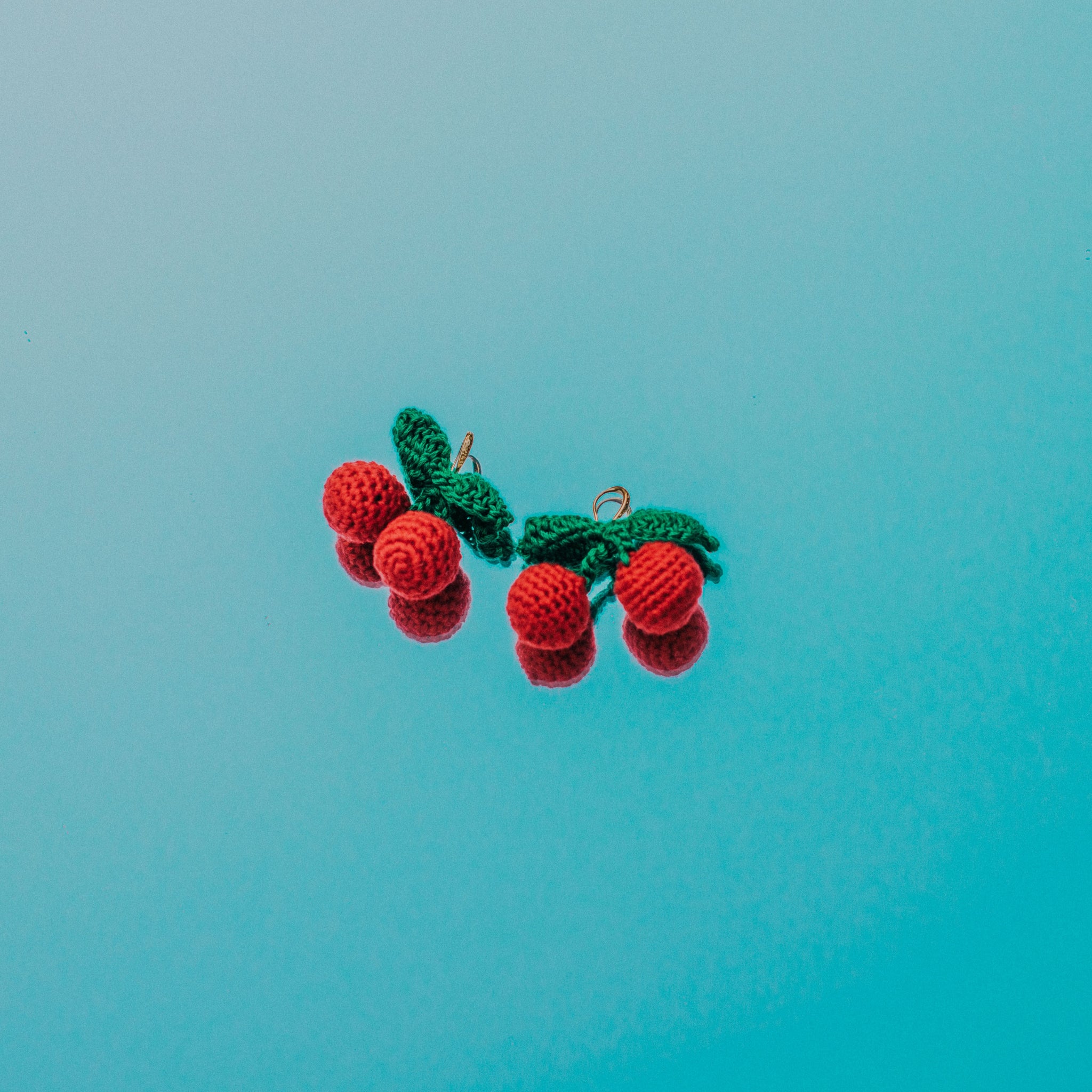 Crochet Cherry Pengyou Earrings