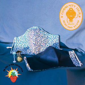 Blue Talavera Mask | Otilia's Fabric Series